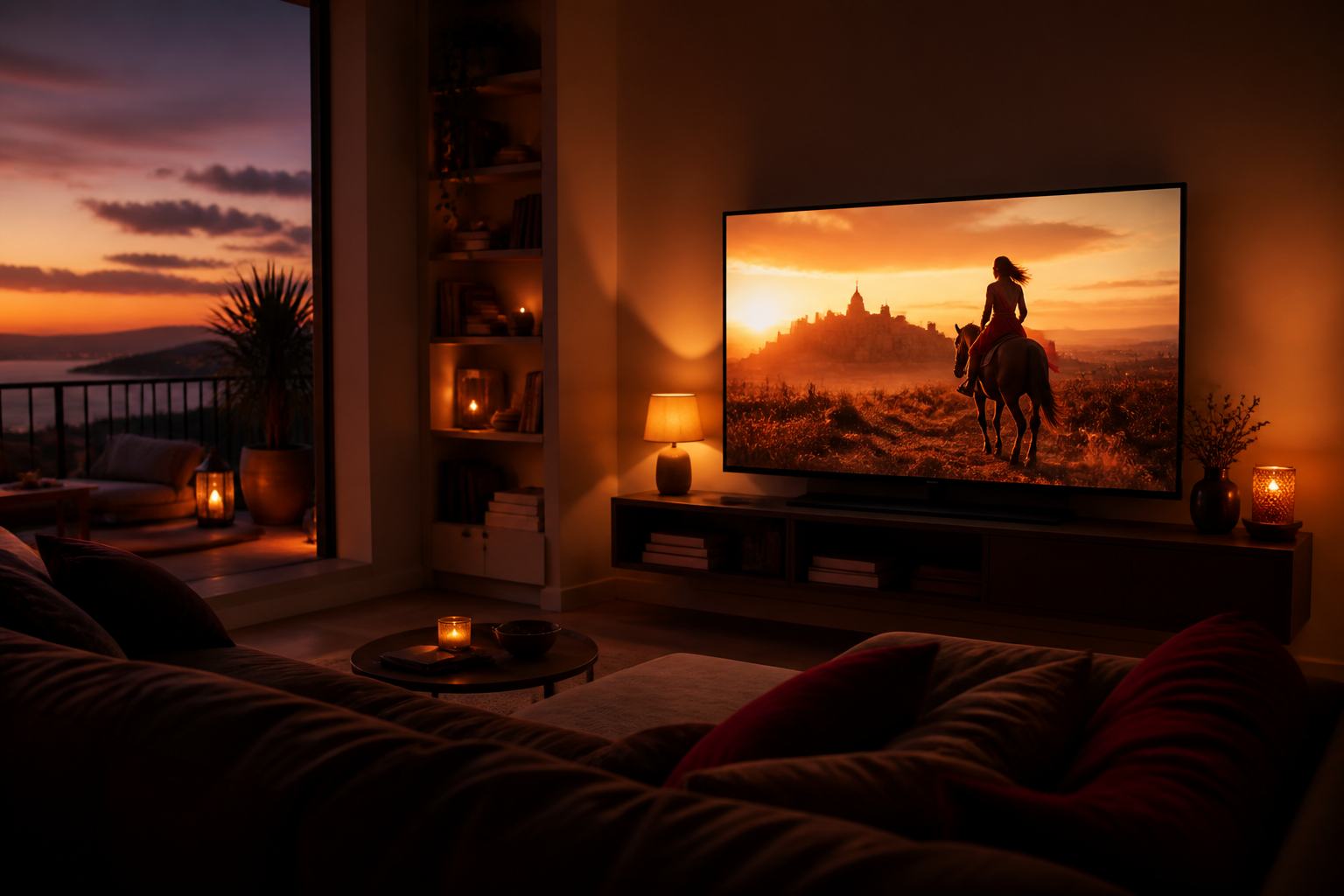 Sala con televisión