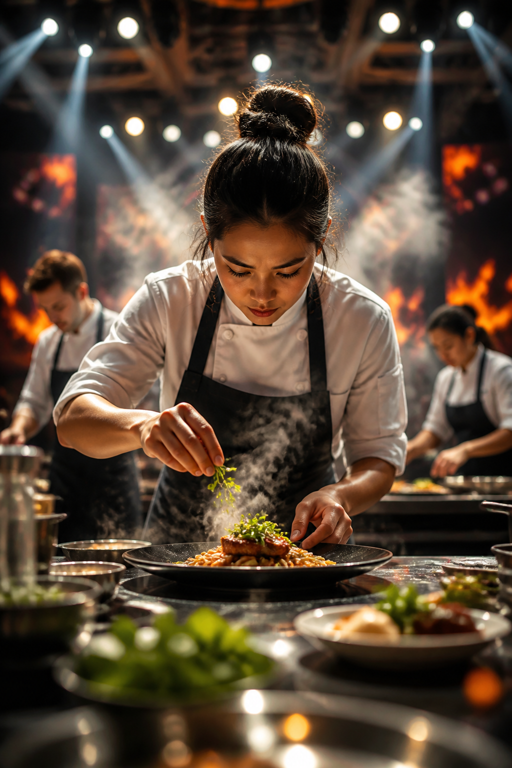 Fuego en la cocina
